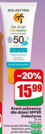 Krem ochronny dla dzieci SPF50 Kolastyna