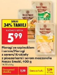 Pierogi ze szpinakiem i serem/Pierogi z serem/Krokiety z pieczarkami i serem mozzarella Nasze Smaki