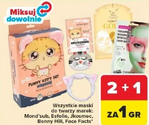 Wszystkie maski do twarzy marek: Mond'sub, Esfolio, Jkosmec, Bonny Hill, Face Facts