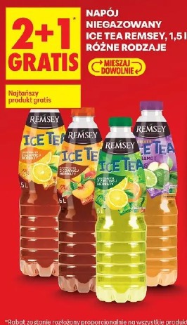 Napój niegazowany Ice Tea Remsey, 1,5 l różne rodzaje