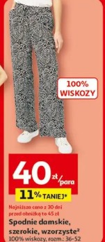 Spodnie damskie, szerokie, wzorzyste Inextenso