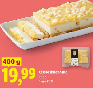 Ciasto limoncello