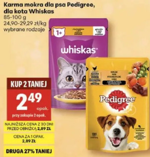 Karma mokra dla psa Pedigree, dla kota Whiskas