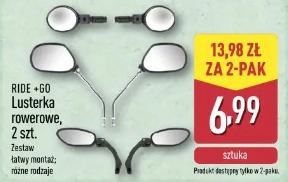 Ride+Go Lusterka rowerowe, 2 szt.