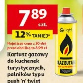 Kartusz gazowy do kuchenek turystycznych, palników typu push 'n' twist (wciśnij i zakręć) G Light