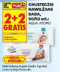 Chusteczki nawilżane Dada, 50/52 szt.: Aqua, Atopic