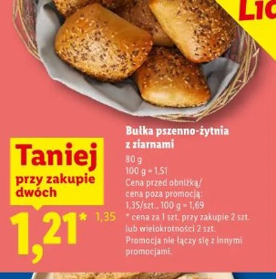 Bułka pszenno-żytnia z ziarnami