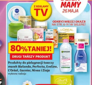 Produkty do pielęgnacji twarzy marek Bielenda, Perfecta, Eveline, L'Oréal, Garnier, Nivea i Ziaja