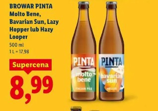 Browar Pinta Molto Bene, Bavarian Sun, Lazy Hopper lub Hazy Looper