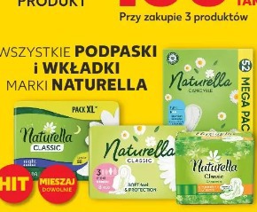 Wszystkie podpaski i wkładki marki Naturella