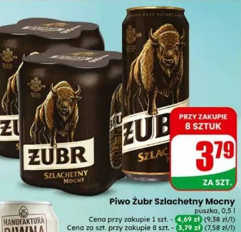 Piwo Żubr Szlachetny Mocny