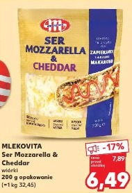 Ser Mozzarella & Cheddar wiórki Mlekovita