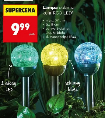 Lampa solarna kula RGB LED Gardenic