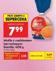 Wafle z nadzieniem karmelowym Bonitki