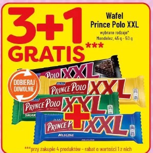Wafel Prince Polo XXL wybrane rodzaje Mondelez