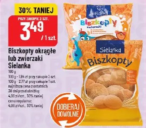 Biszkopty okrągłe lub zwierzaki Sielanka