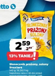 Słonecznik prażony, solony SnaXters