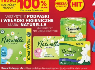Wszystkie podpaski i wkładki higieniczne marki Naturella