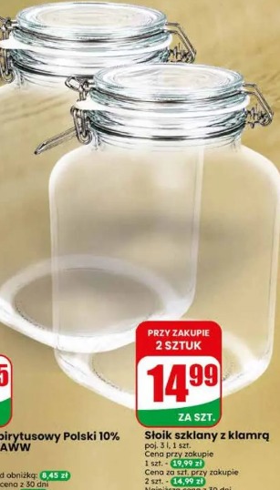 Słoik szklany z klamrą