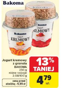 Jogurt kremowy z granolą BAKOMA