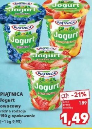 PIĄTNICA Jogurt owocowy różne rodzaje