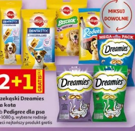 Przekąski Dreamies dla kota lub Pedigree dla psa