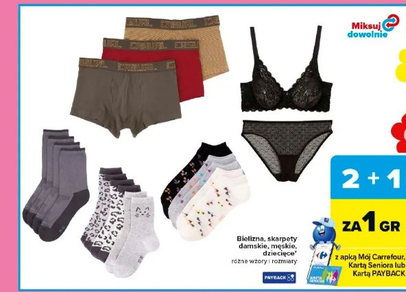 Bielizna, skarpety damskie, męskie, dziecięce