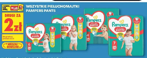 Wszystkie pieluchomajtki Pampers Pants
