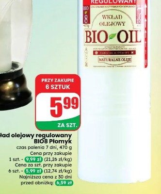 Wkład olejowy regulowany BIO8 Płomyk