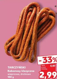 Tarczyński Kabanosy klasyczne wieprzowe, drobiowe