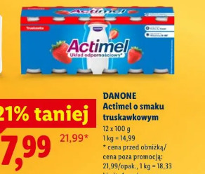 Danone Actimel o smaku truskawkowym