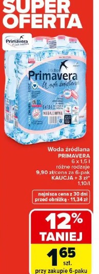 Woda źródlana Primavera