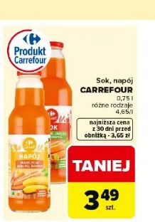 Carrefour sok, napój