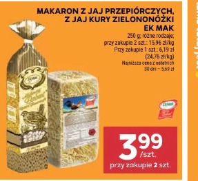 Makaron z jaj przepiórczych, z jaj kury zielononóżki Ek Mak