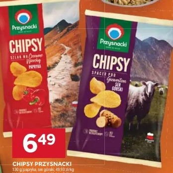 Chipsy Przysnacki szlak na czerwone wierzchy papryka
