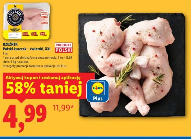 Rzeźnik Polski kurczak – ćwiartki, XXL