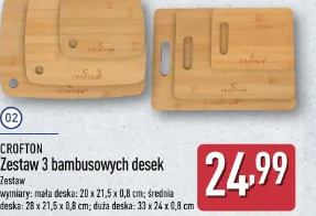 Crofton Zestaw 3 bambusowych desek