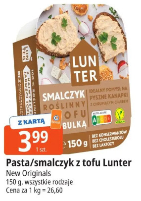 Pasta/smalczyk z tofu Lunter