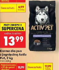 Karma dla psa z jagnięciną Activ Pet, 2 kg