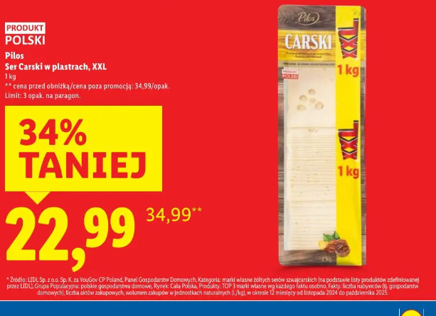 Pilos Ser Carski w plastrach XXL