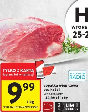 Łopatka wieprzowa bez kości