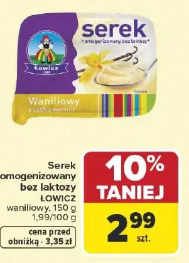 Serek homogenizowany bez laktozy waniliowy LOWICZ