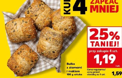 Bułka z ziarnami i makiem