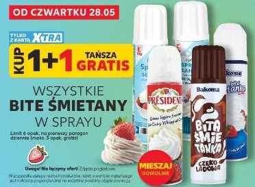 Wszystkie bite śmietany w sprayu