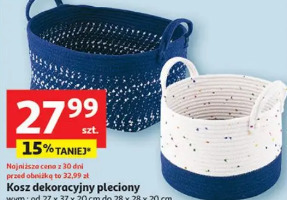 Actuel kosz dekoracyjny pleciony