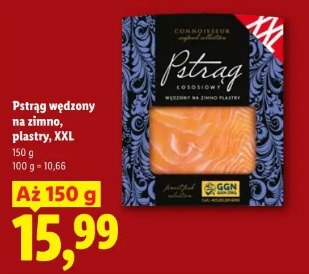 Pstrąg wędzony na zimno, plastry, XXL