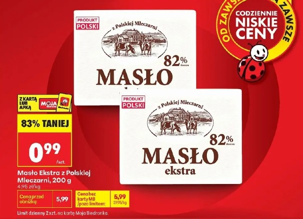 Masło Ekstra z Polskiej Mleczarni