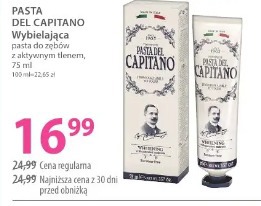 Pasta Del Capitano wybielająca pasta do zębów z aktywnym węglem