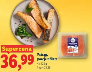 Pstrąg, porcje z fileta