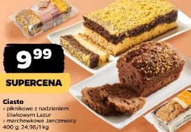Ciasto piknikowe z nadzieniem śliwkowym Lazur, marchewkowe Janczewscy